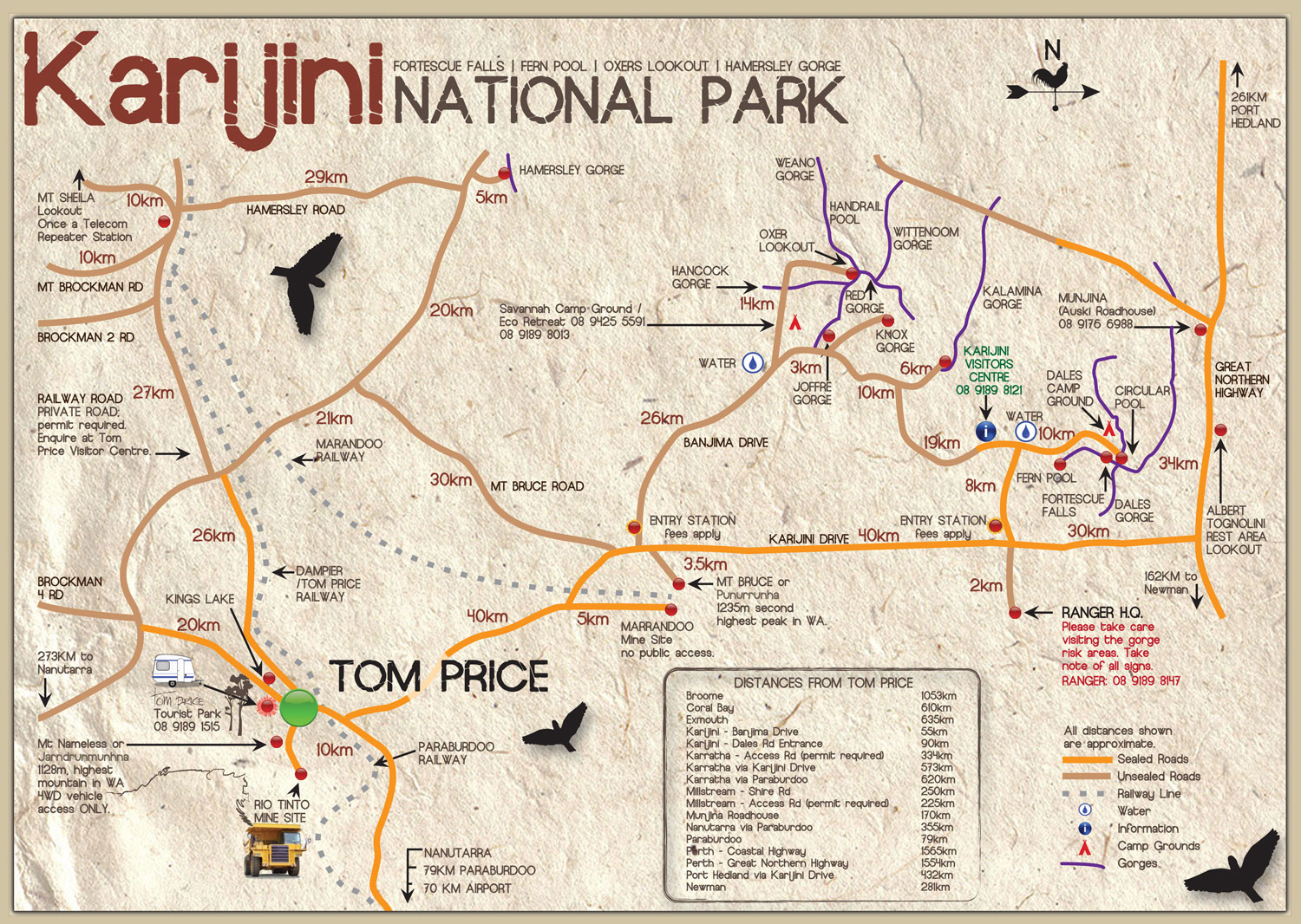 Karijini National Park map