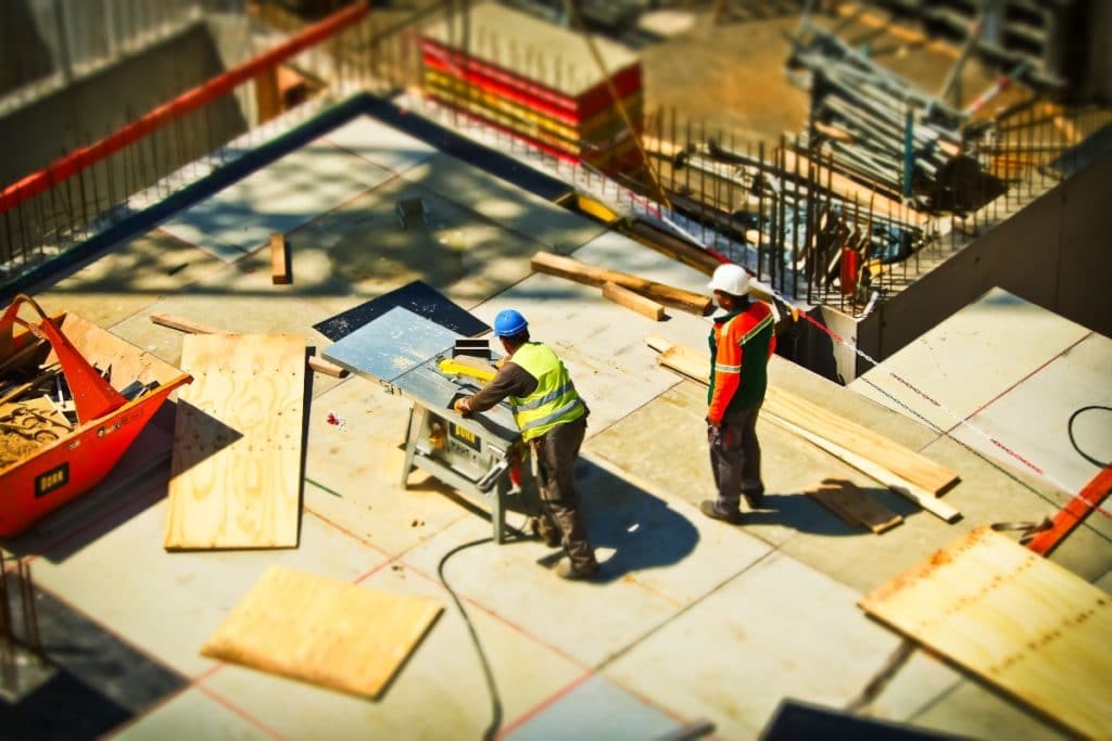 Workers working on a construction site in Australia