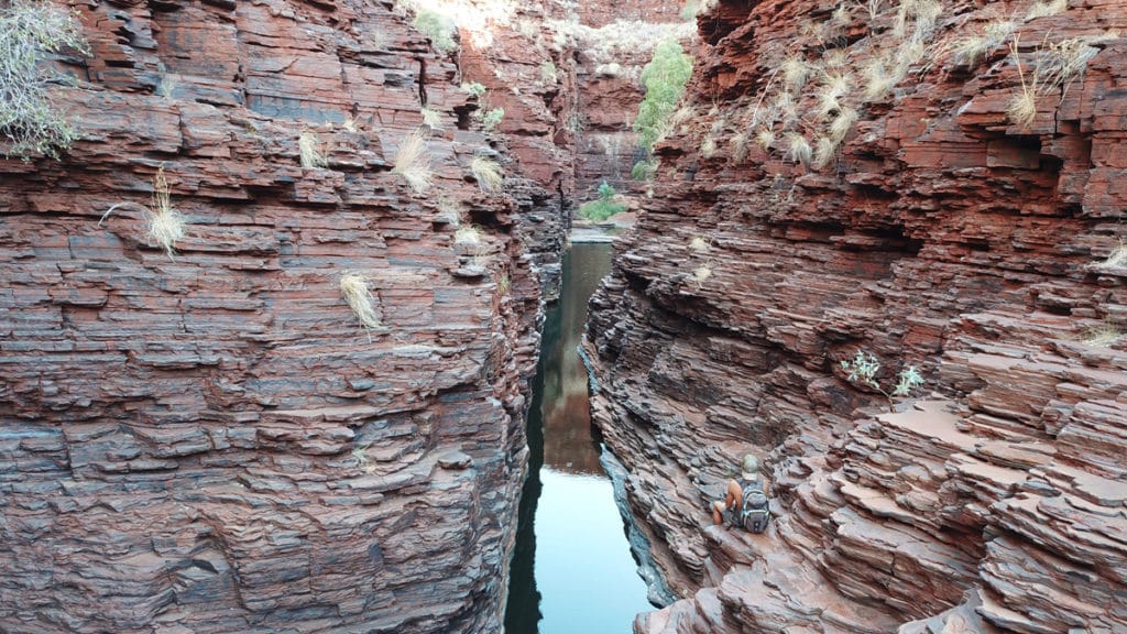 People in Hancock Gorge Karijini National Park